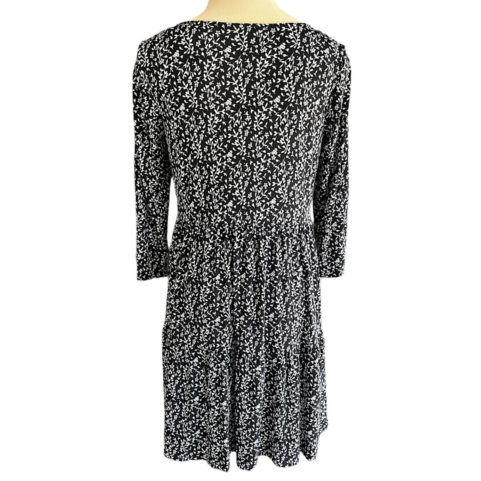 Black And White Floral Dress Size S-RF