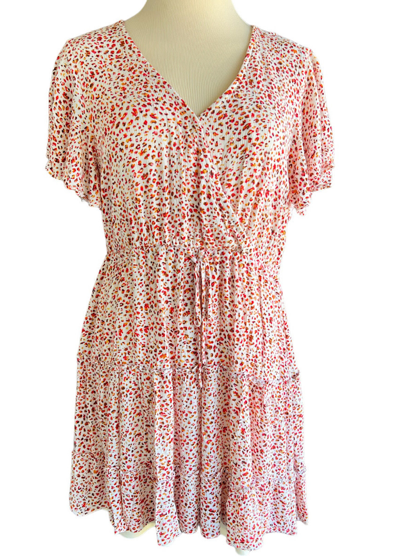 Colored Animal Print Dress Size L-RF