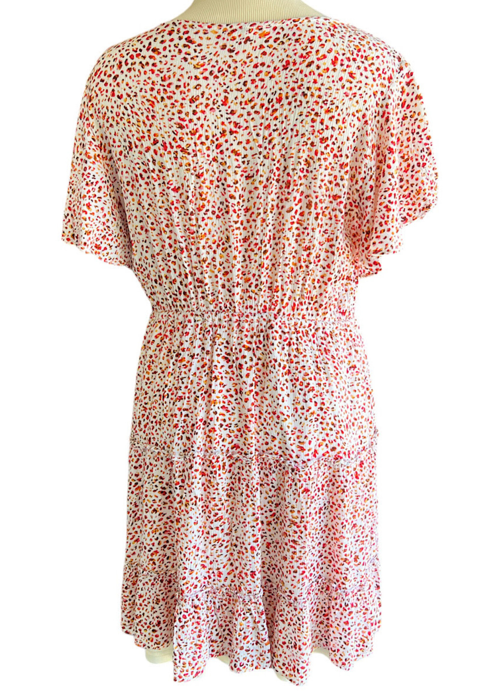 Colored Animal Print Dress Size L-RF