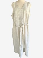 Cream Casual Dress With Pockets Size XL-RF
