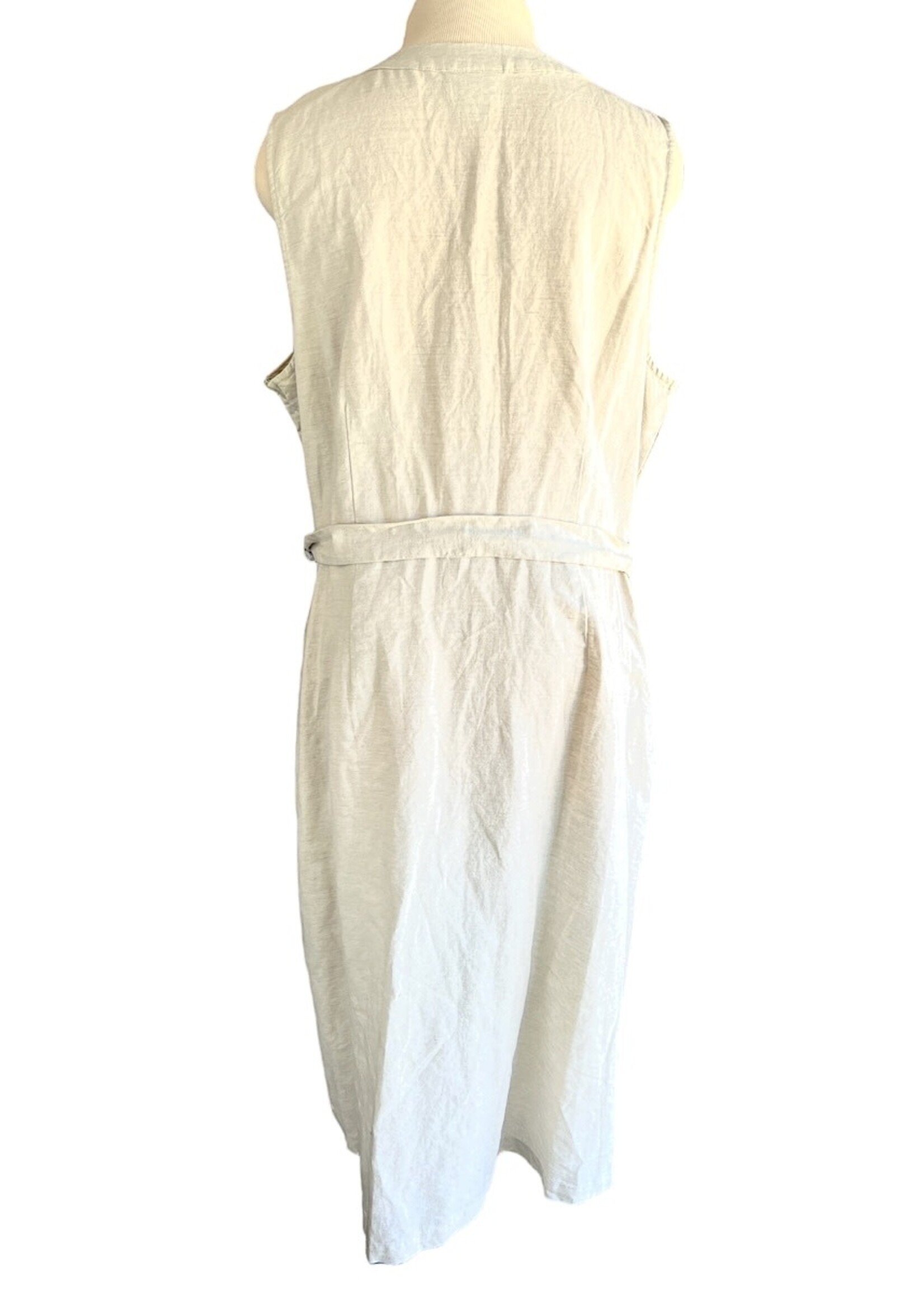 Cream Casual Dress with Pockets Size XL RF