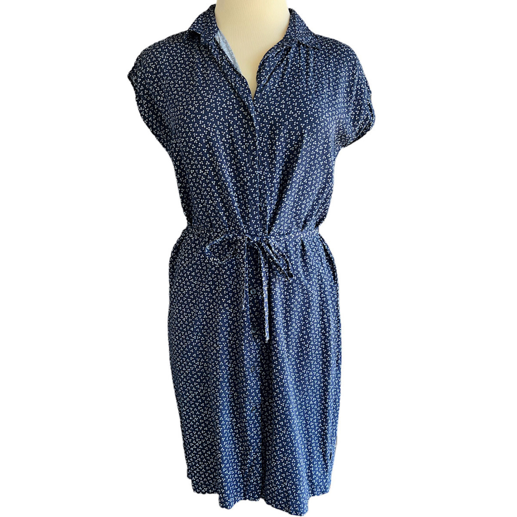 Navy Printed Dress Size S-RF