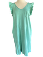 Sage Ruffled Sleeve Dress Size L-RF