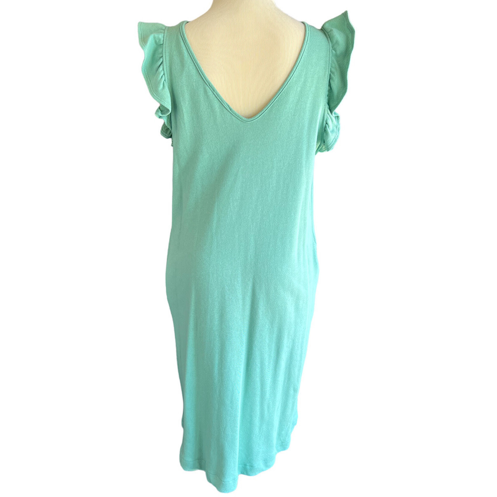 Ces Lemme Sage Ruffled Sleeve Dress Size L-RF