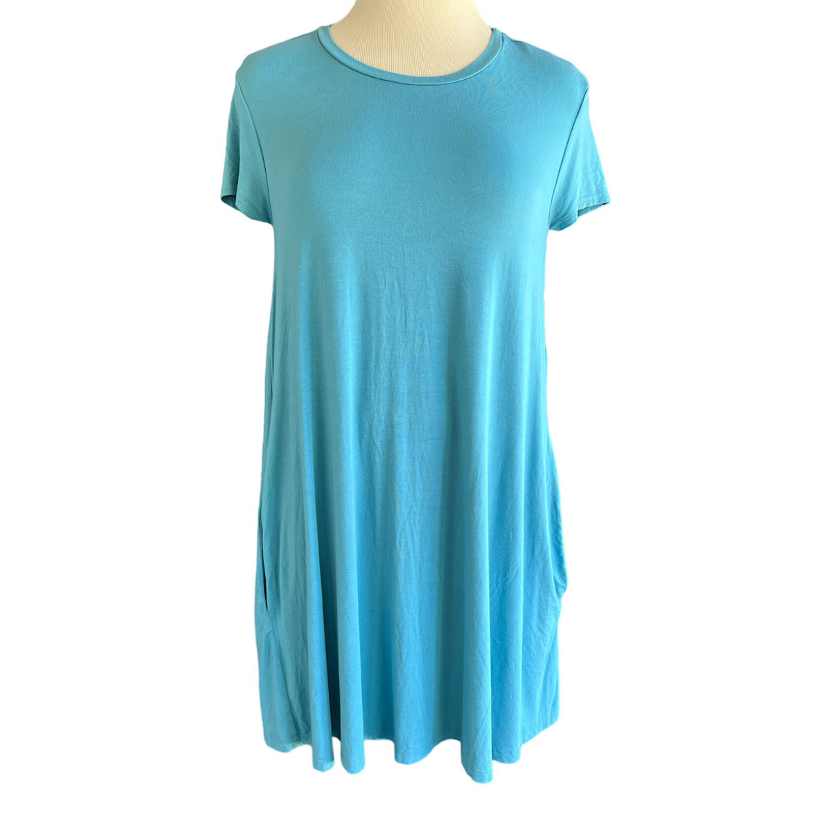 PIKO Teal T Shirt Dress with Pockets Size S-RF