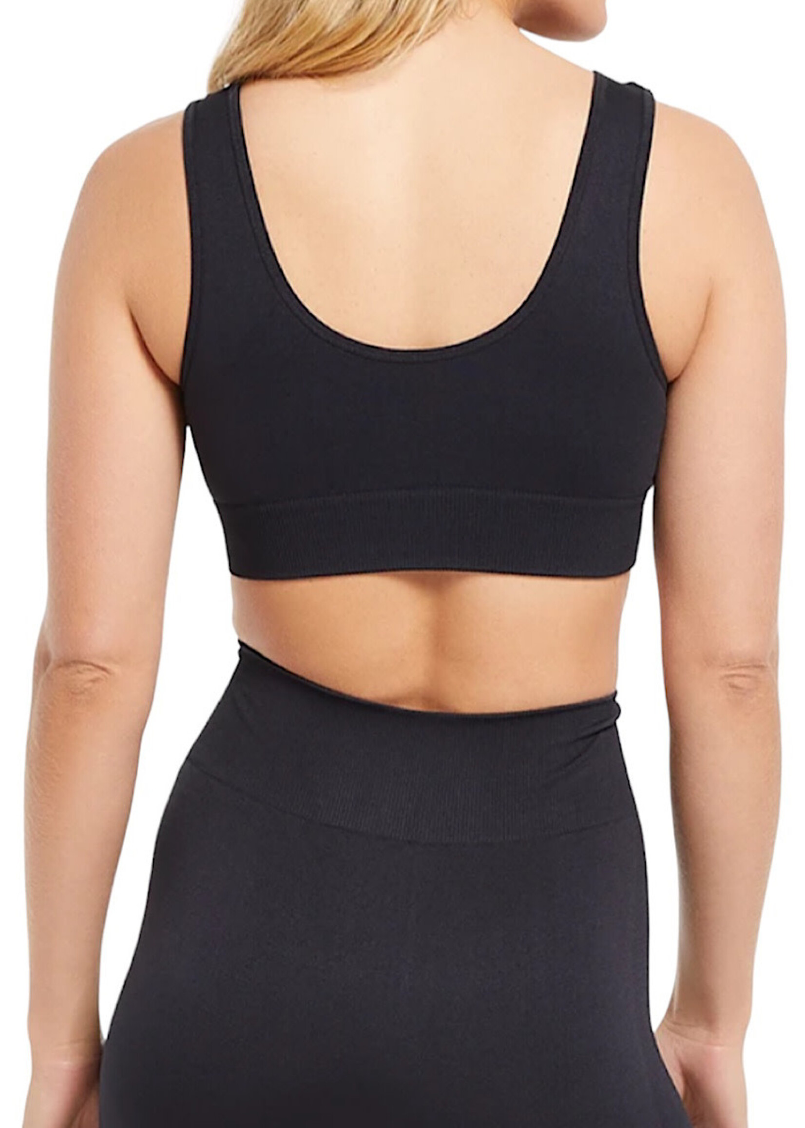 Z Supply Z Supply Work It Out Black Seamless Bra