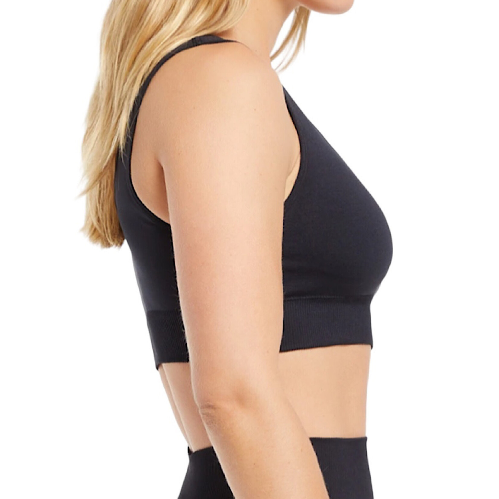 Z Supply Z Supply Work It Out Black Seamless Bra