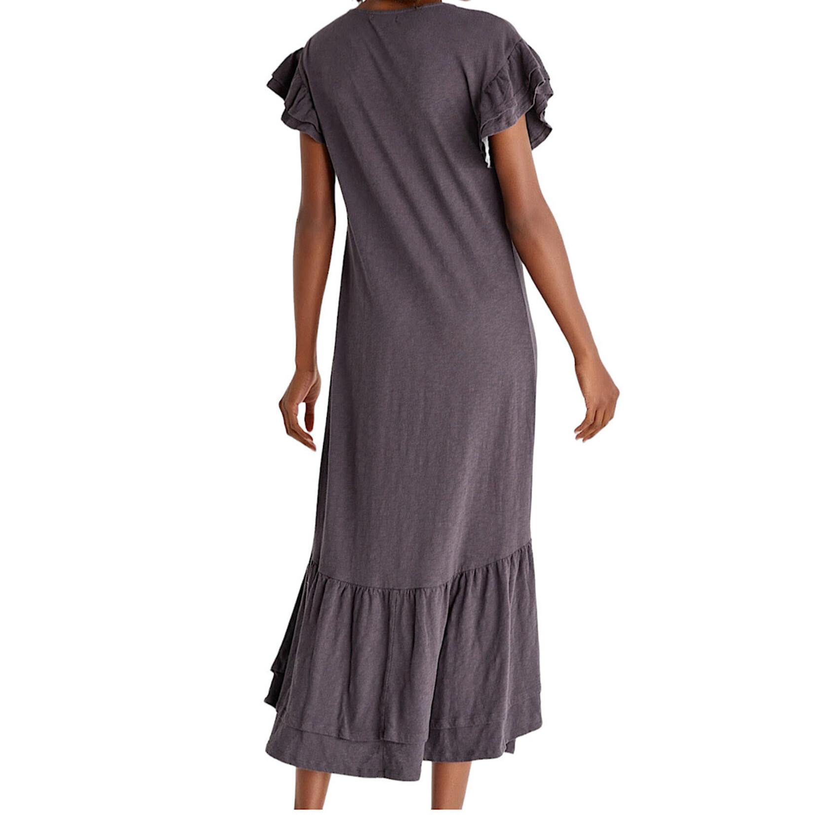 Z Supply Z Supply Zella Cotton Slub Midi Dress Shadow