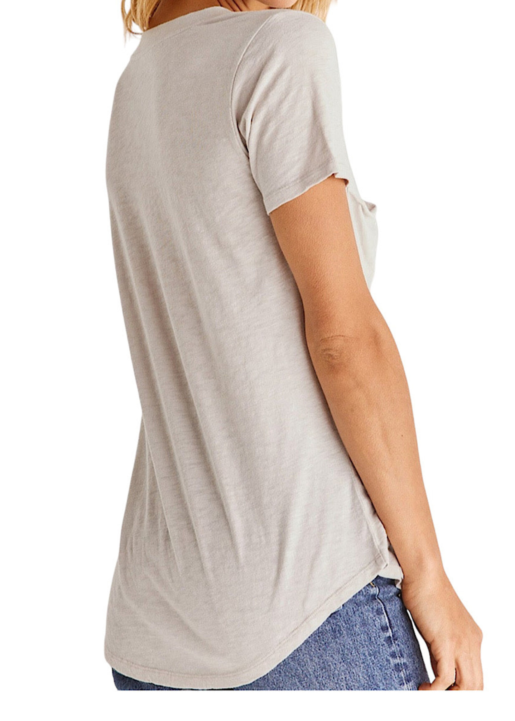 Z Supply Z Supply Cotton Slub Pocket Tee Soft Grey