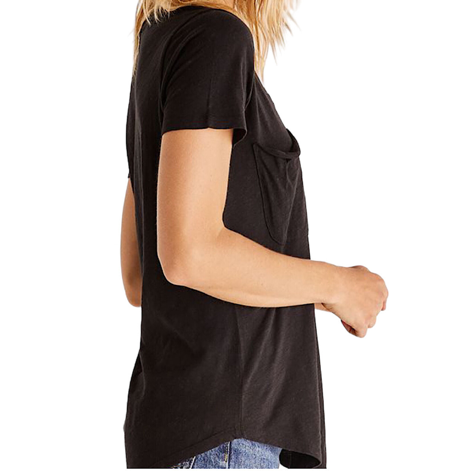 Z Supply Z Supply Cotton Slub Pocket Tee Black