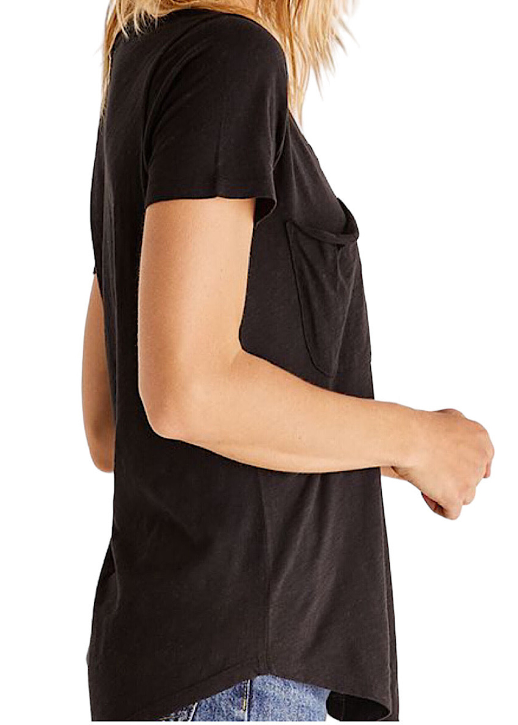Z Supply Z Supply Cotton Slub Pocket Tee Black