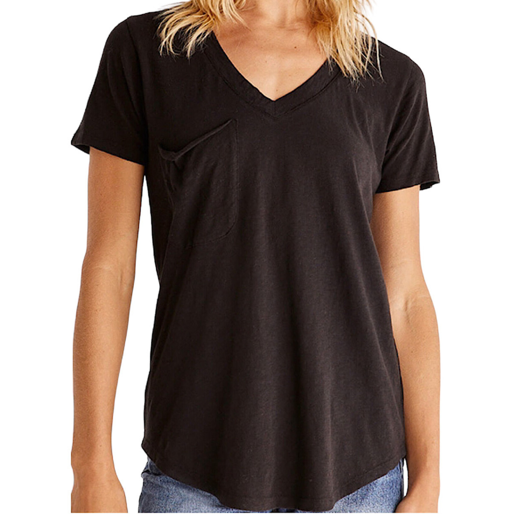 Z Supply Z Supply Cotton Slub Pocket Tee Black