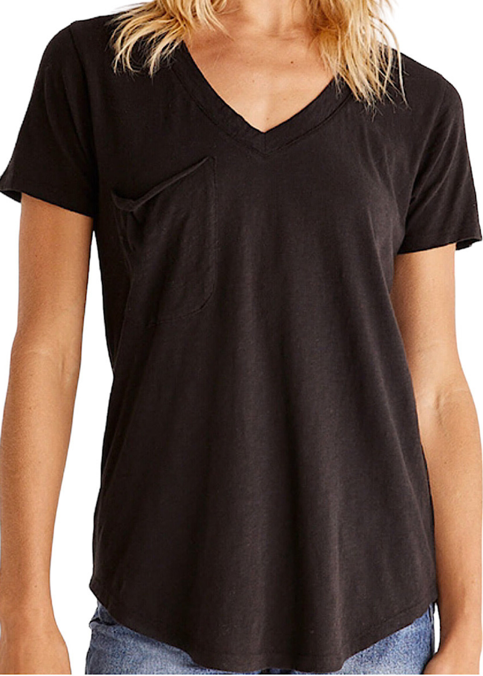 Z Supply Z Supply Cotton Slub Pocket Tee Black