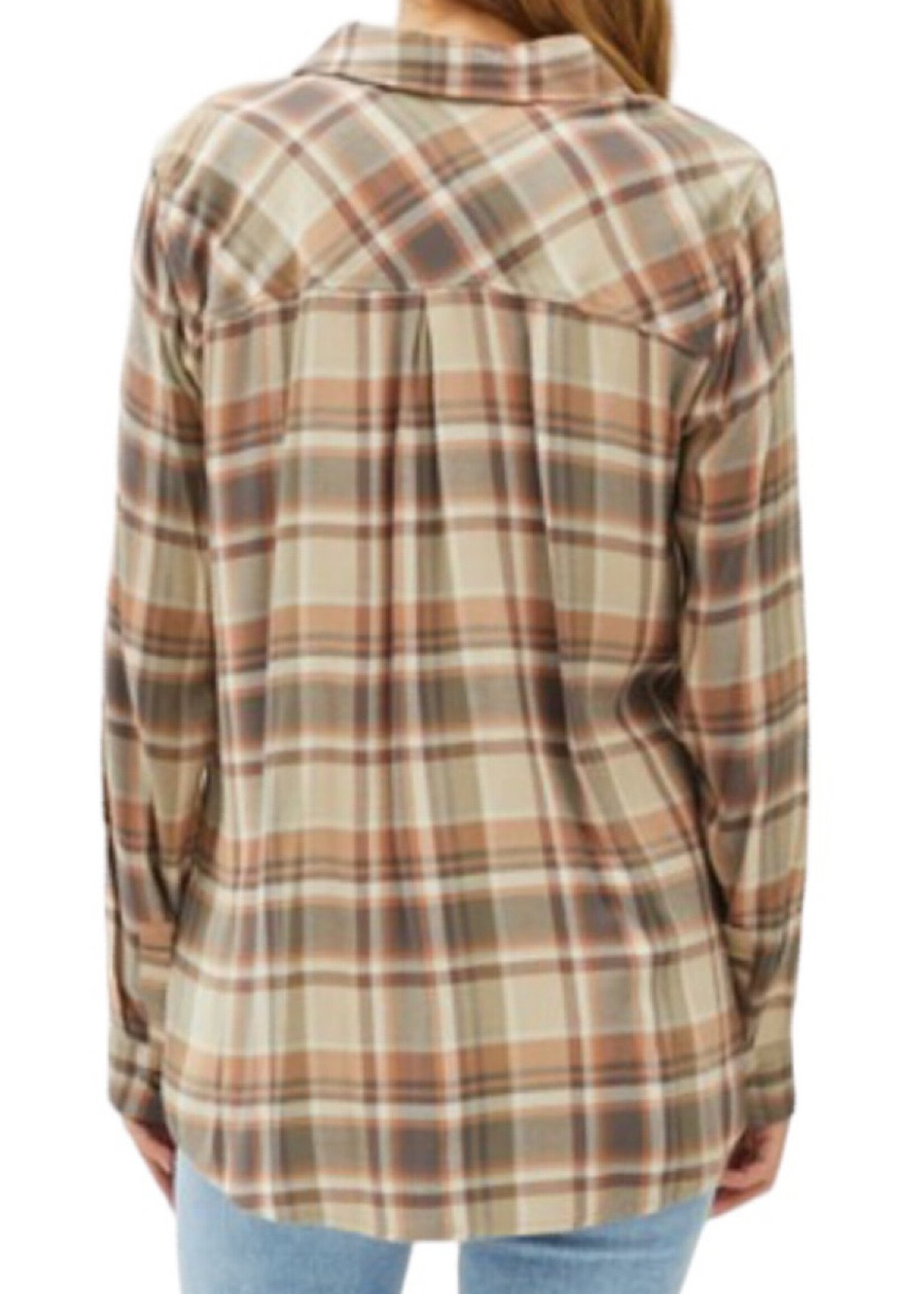 Classic Multi Brown/Red Flannel Shirt
