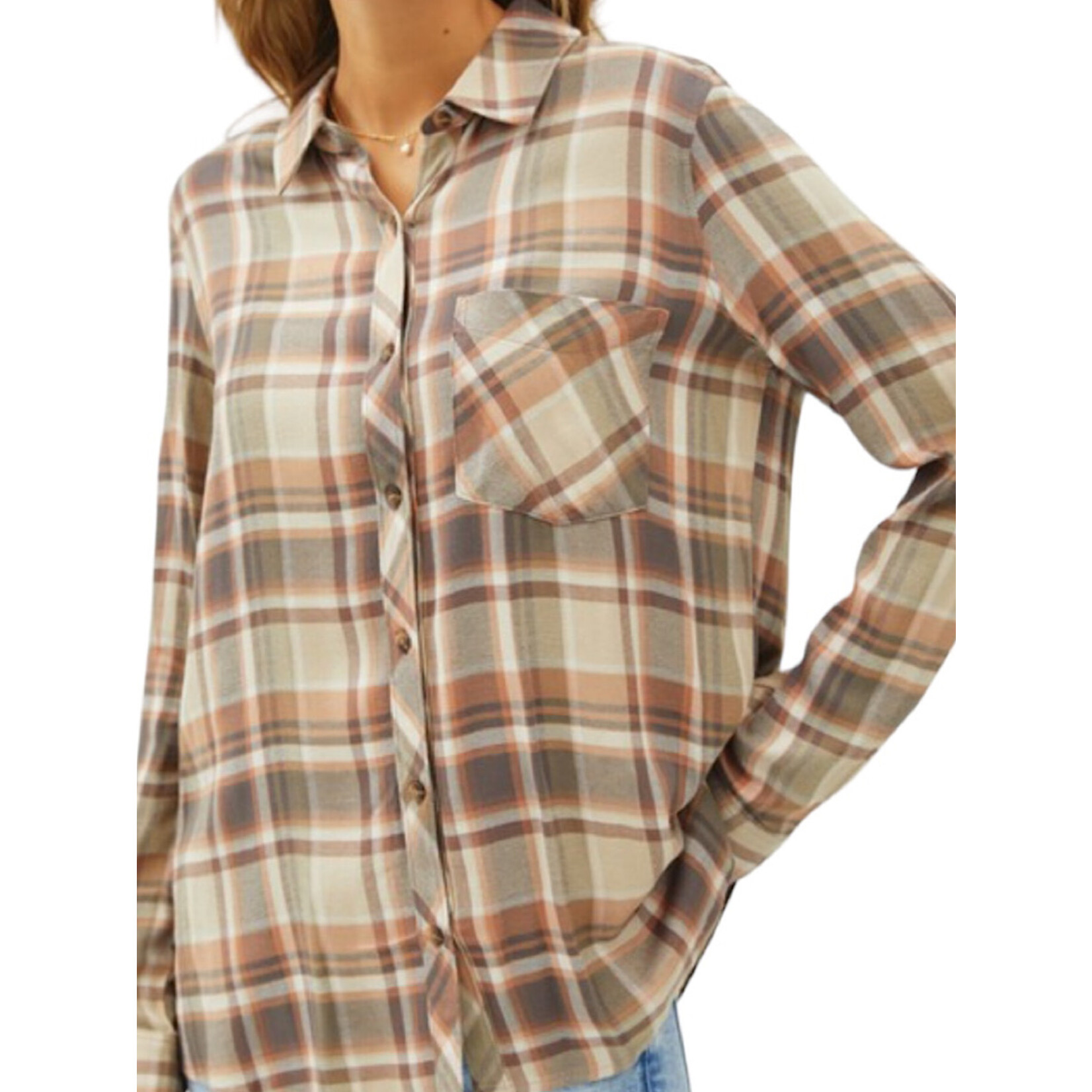 Classic Multi Brown/Red Flannel Shirt