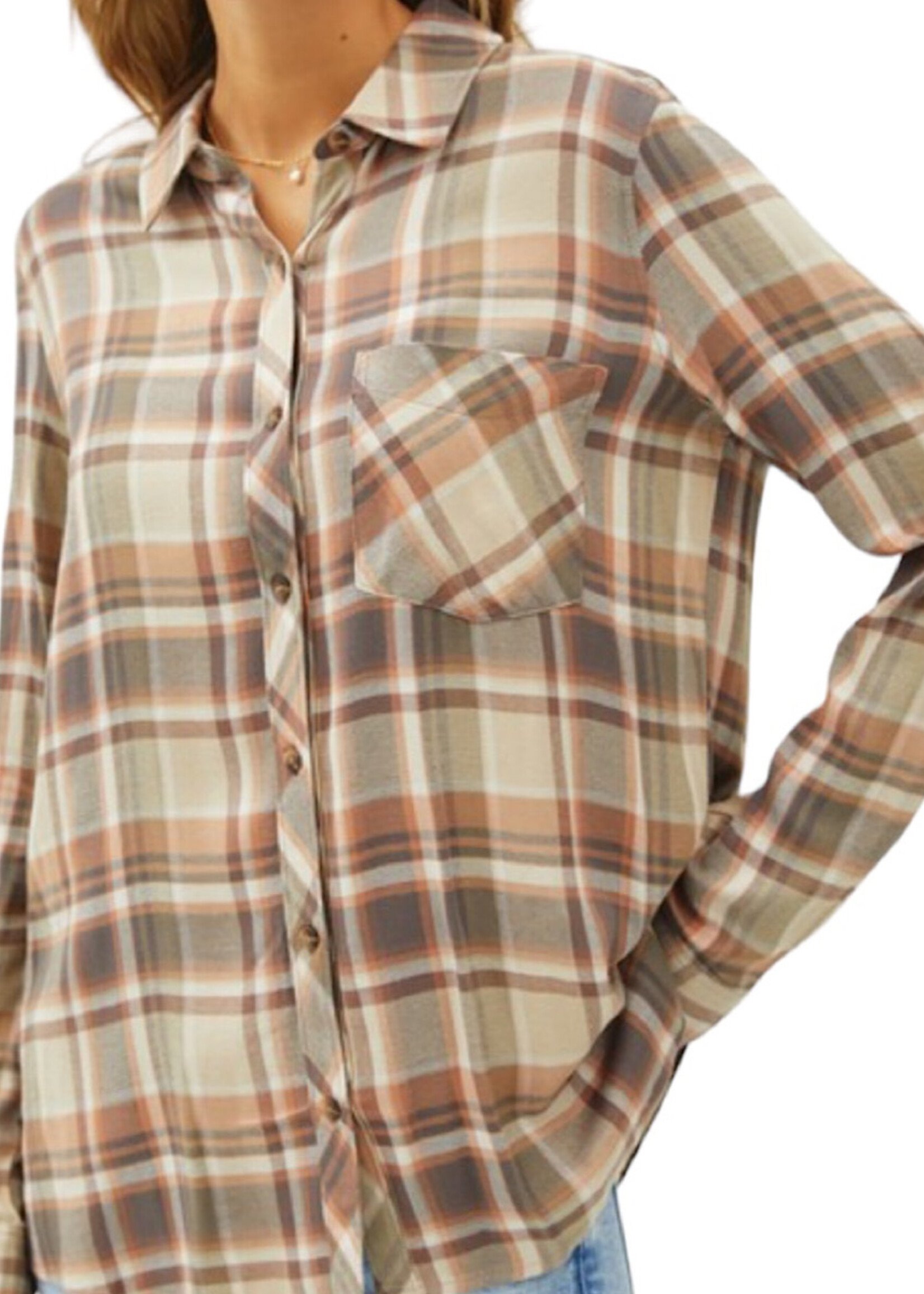 Classic Multi Brown/Red Flannel Shirt
