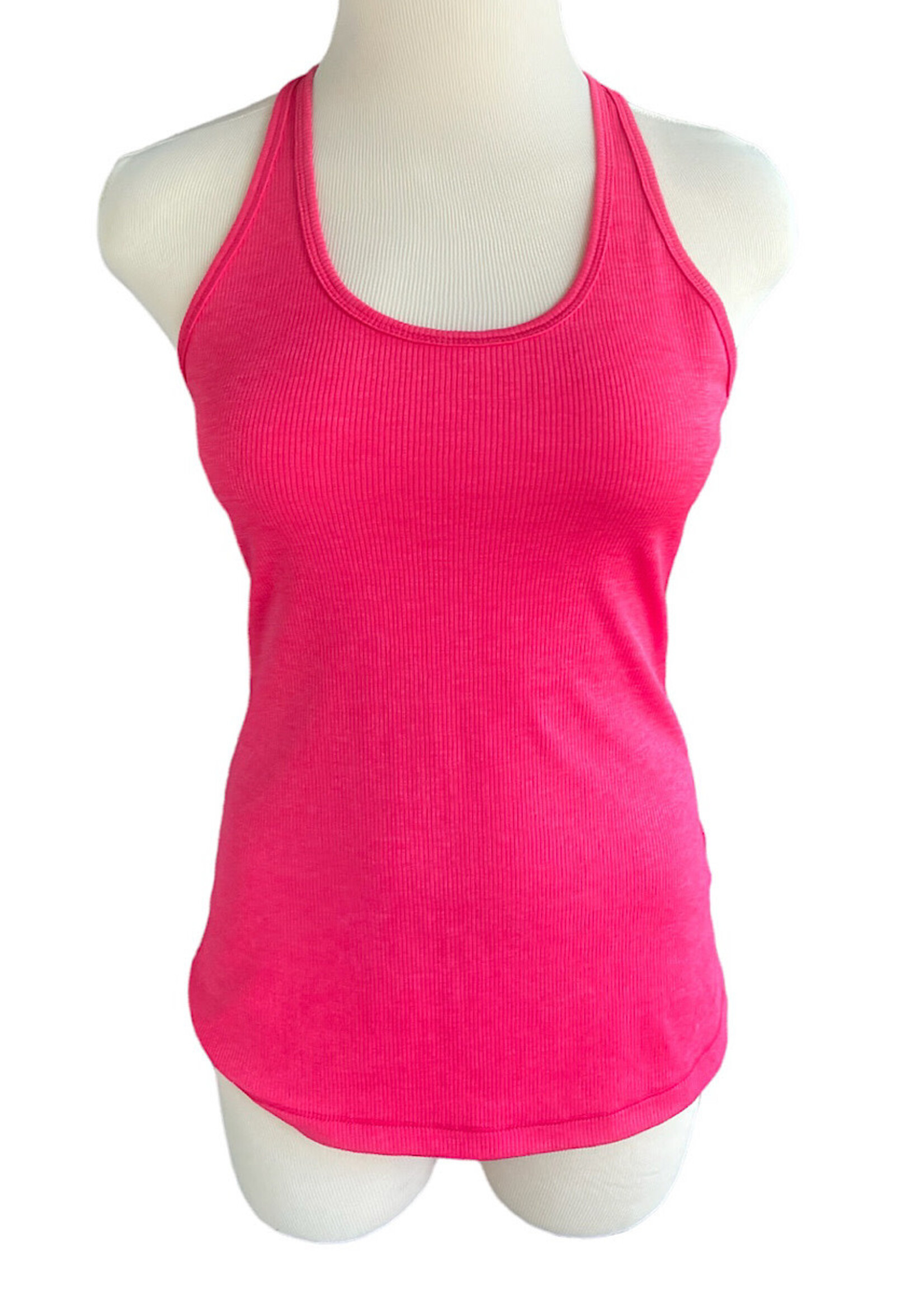 Hot Pink Ribbed Nike Athletic Tank-RF