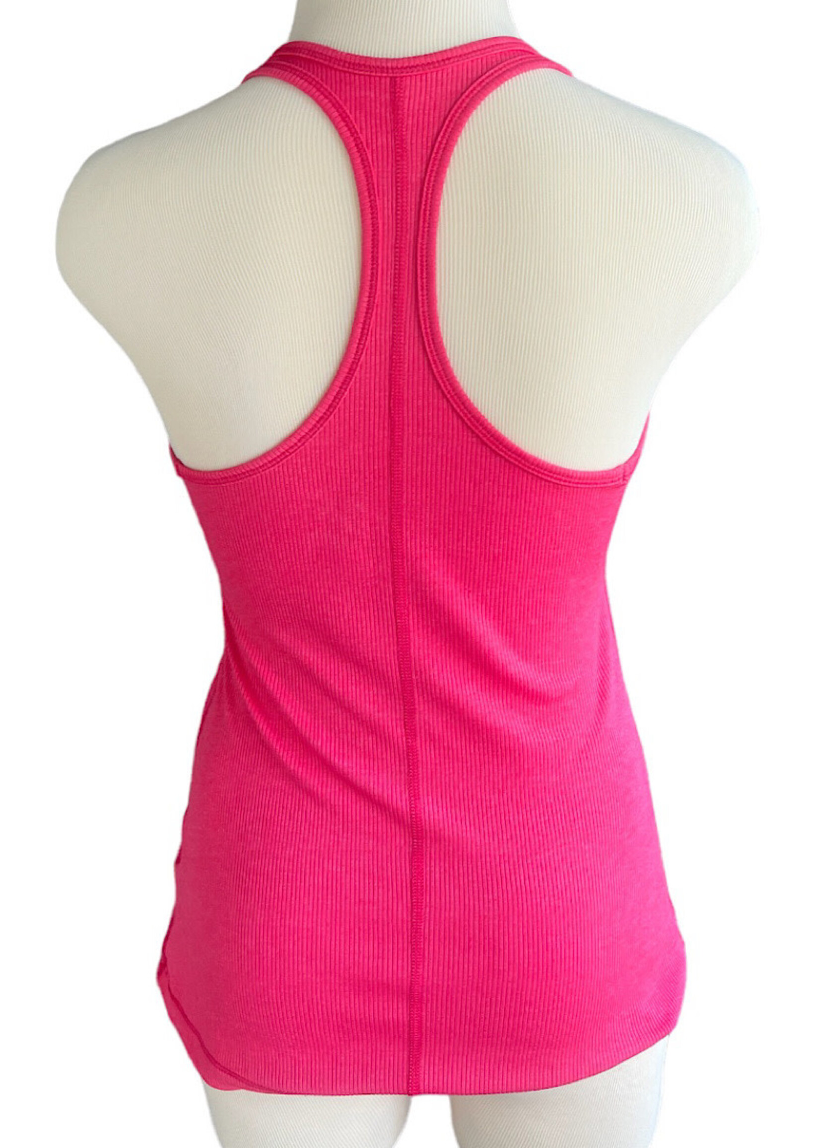 Hot Pink Ribbed Nike Athletic Tank-RF