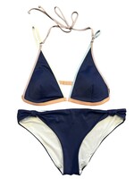 Blue Multi Colored 2 Piece Bikini Size Medium-RF