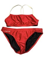 Red 2 Piece Bikini Size 6-RF