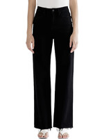Mica Denim MICA MDP-W3251BK High Rise Slim Wide W/ Raw Hem