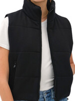 Black Puffer Vest with Zipper