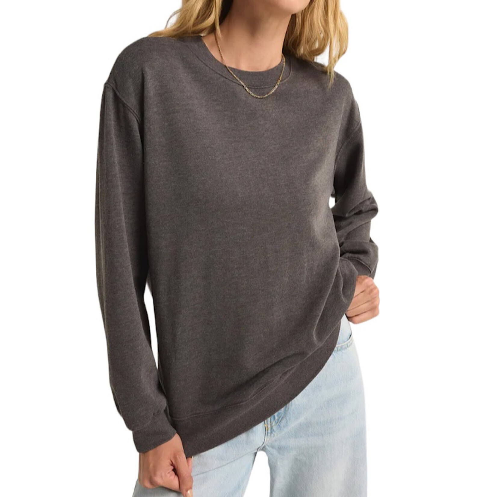 Z Supply Z Supply Oversized Sweatshirt Washed Black