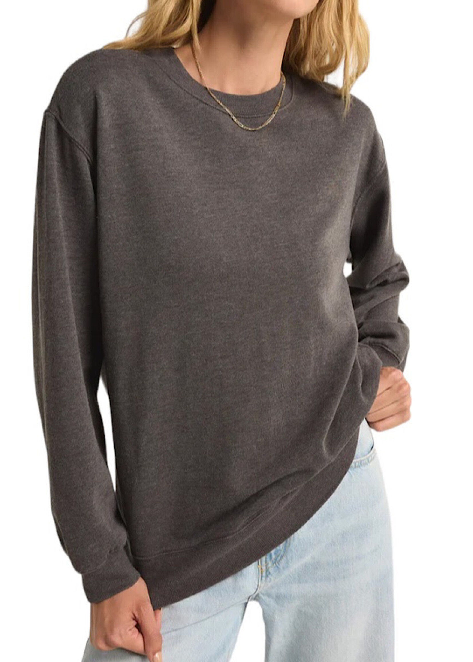 Z Supply Z Supply Oversized Sweatshirt Washed Black