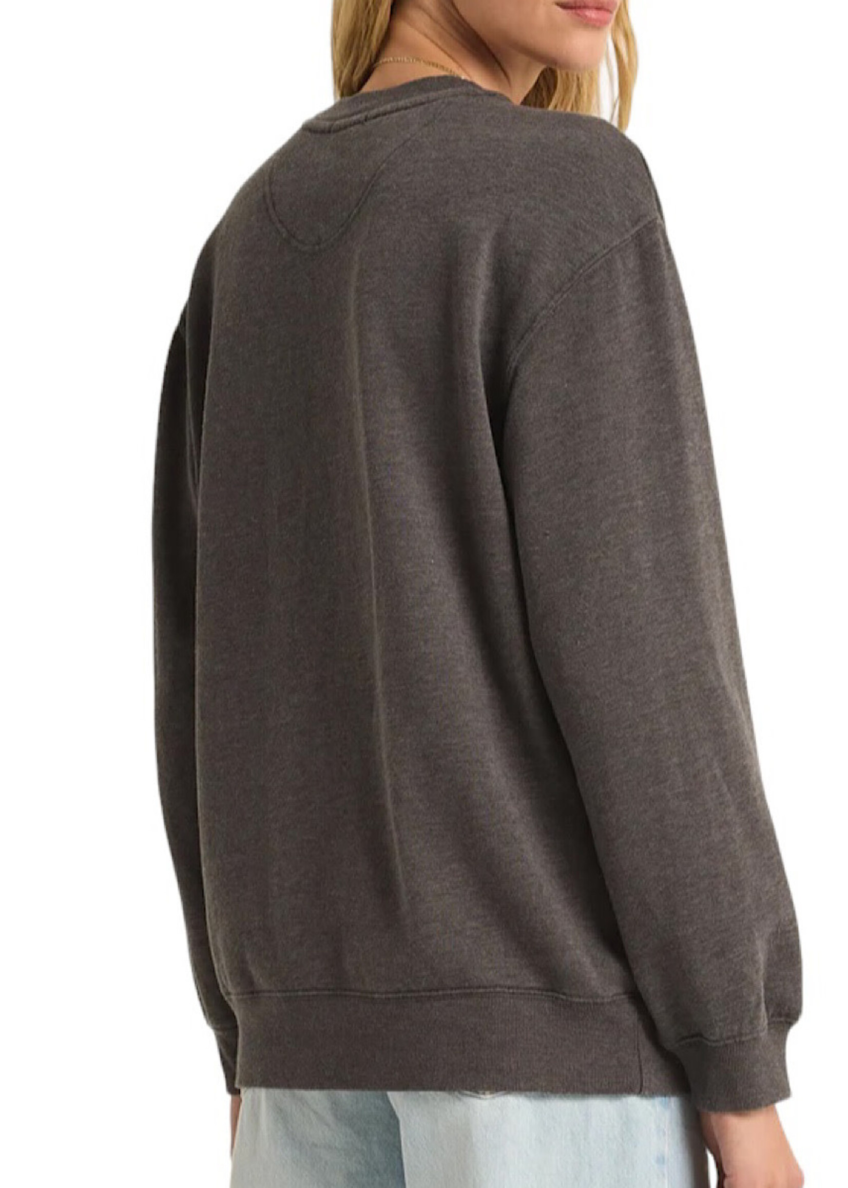Z Supply Z Supply Oversized Sweatshirt Washed Black