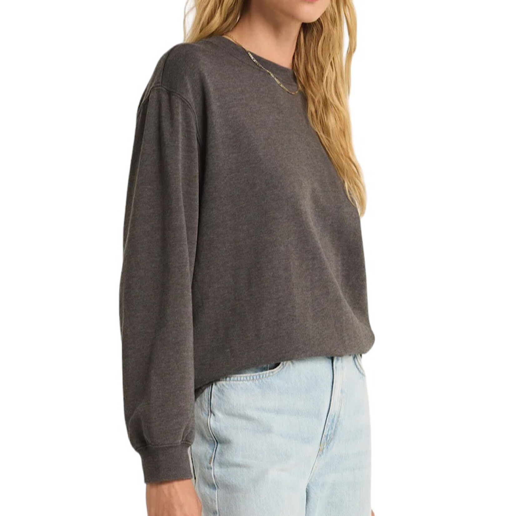 Z Supply Z Supply Oversized Sweatshirt Washed Black