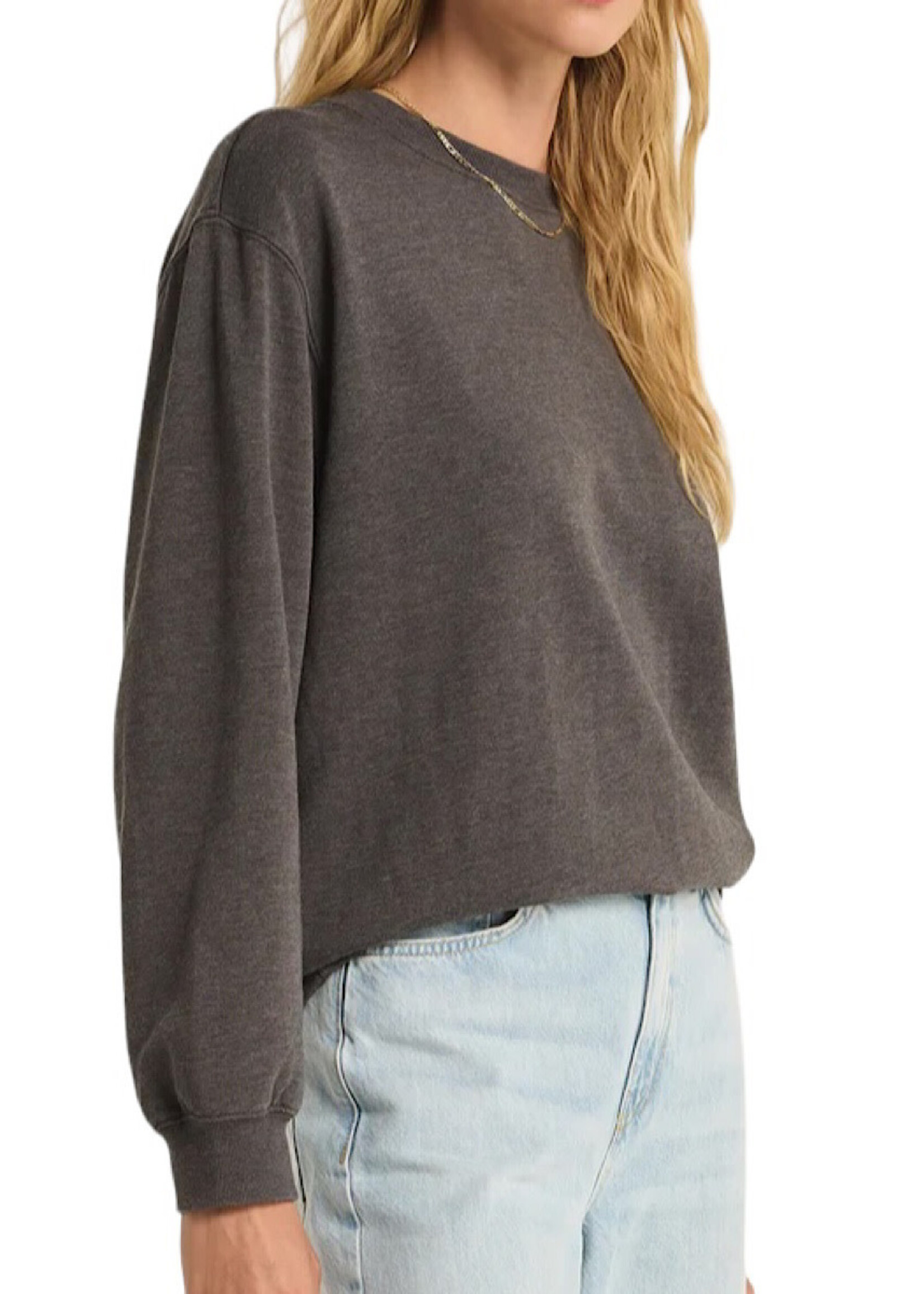 Z Supply Z Supply Oversized Sweatshirt Washed Black