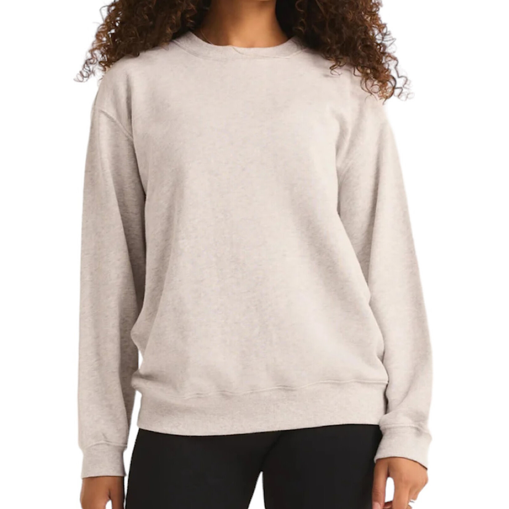 Z Supply Z Supply Oversized Sweatshirt Light Heather Grey
