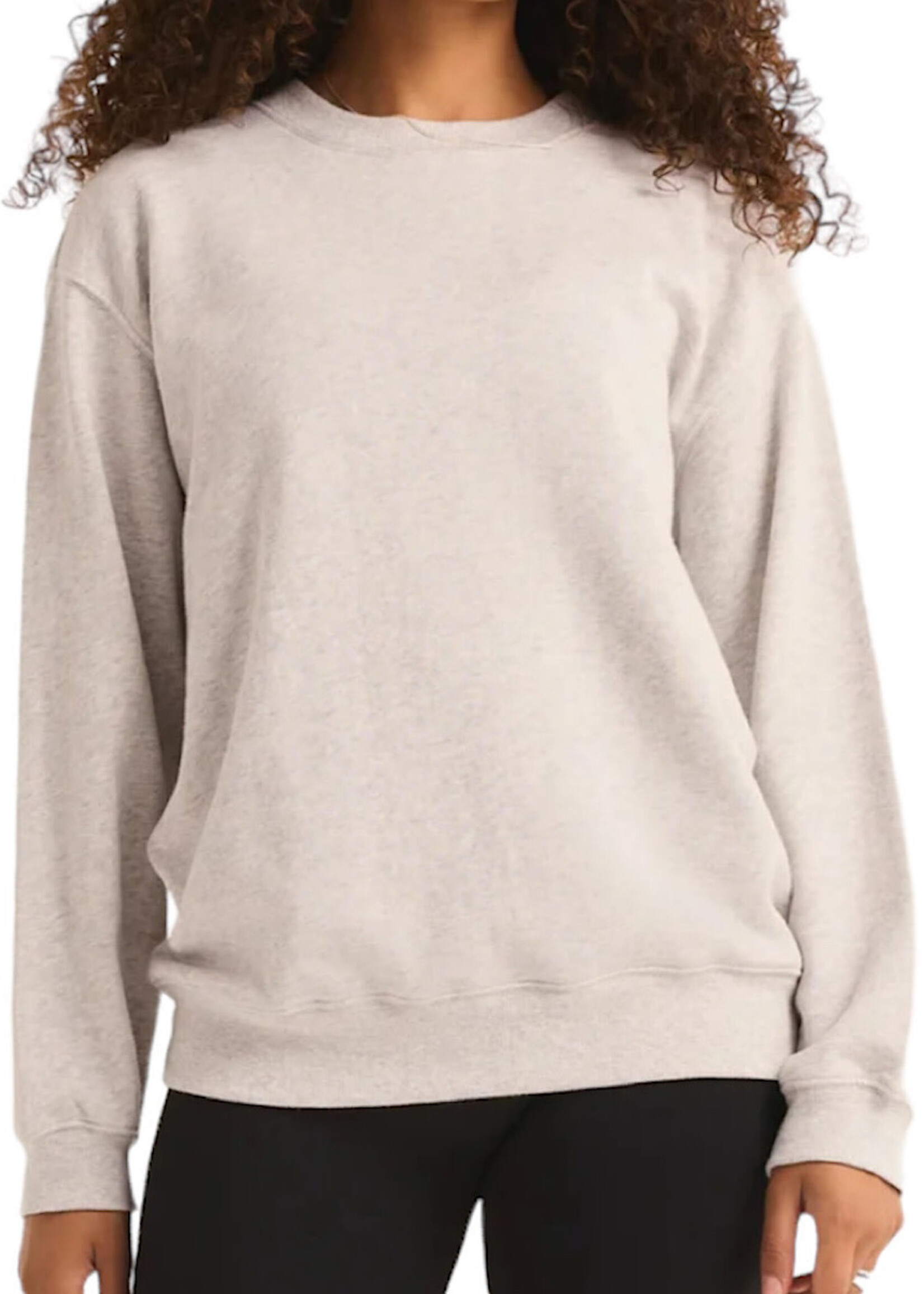 Z Supply Z Supply Oversized Sweatshirt Light Heather Grey