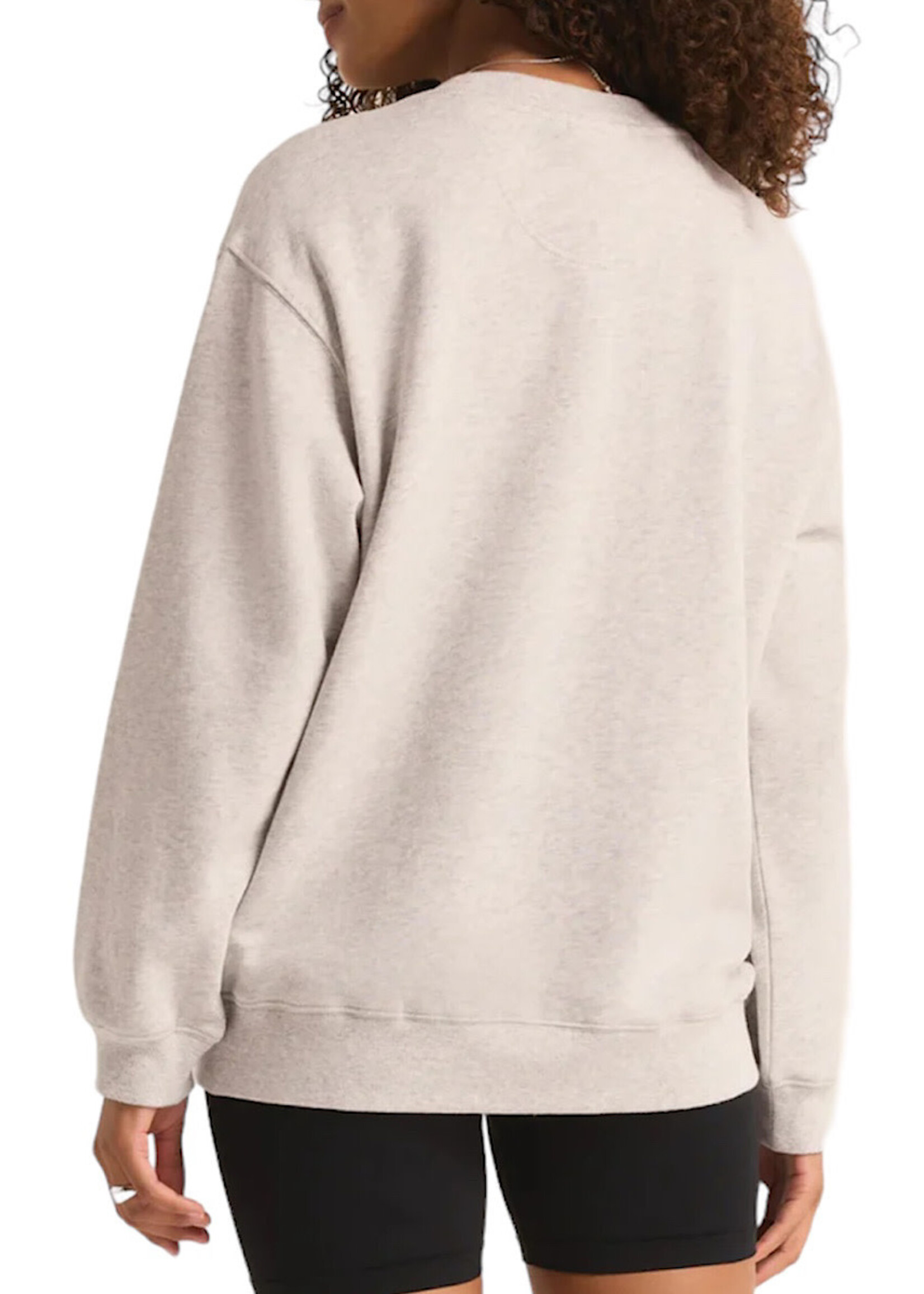 Z Supply Z Supply Oversized Sweatshirt Light Heather Grey