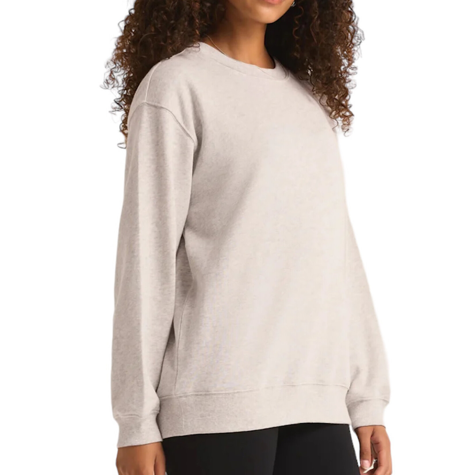Z Supply Z Supply Oversized Sweatshirt Light Heather Grey