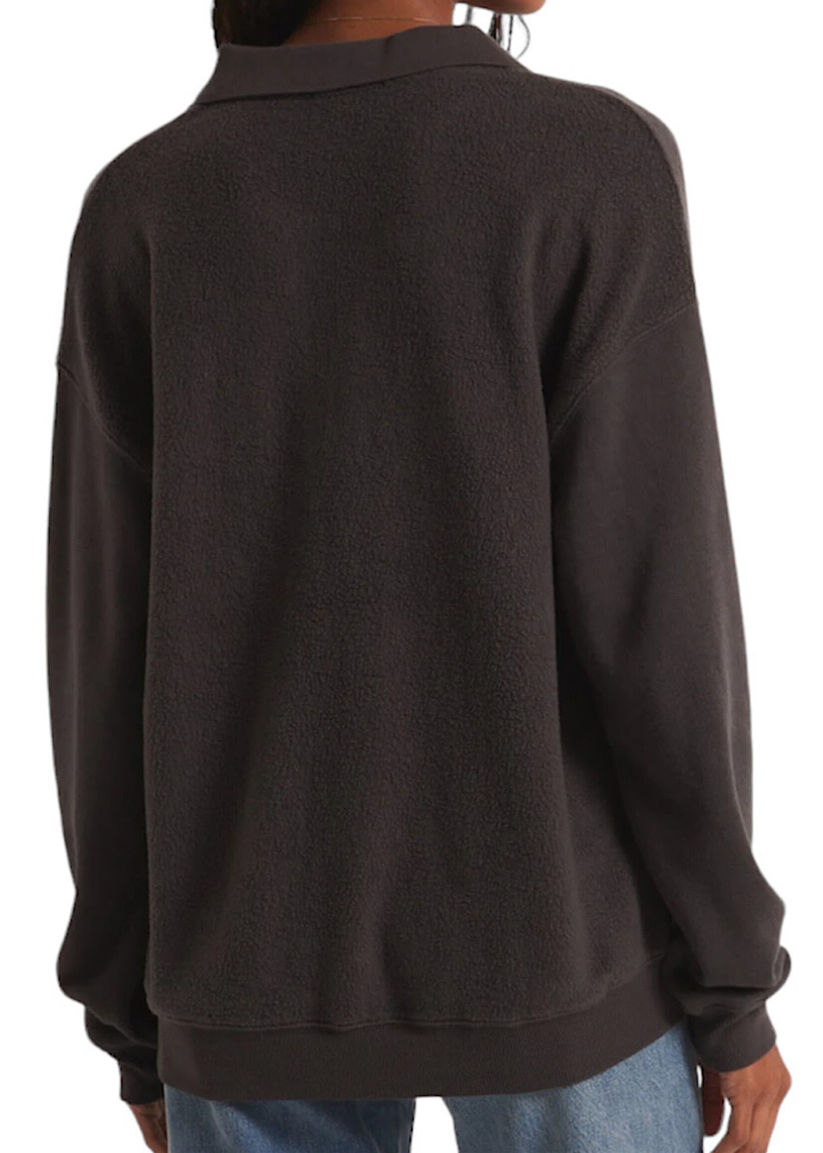 Z Supply Z Supply Nico Reverse Fleece Asphalt