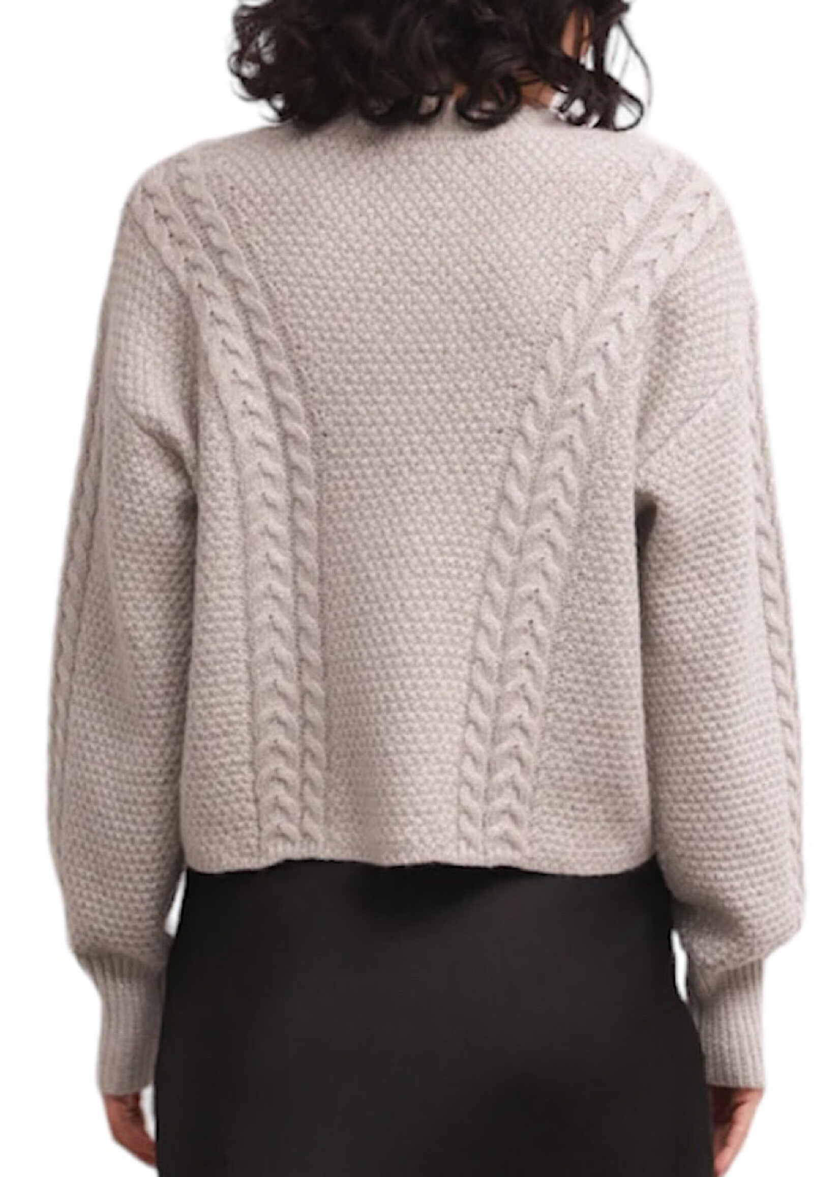 Z Supply Z Supply Eternal Metallic Cable Sweater Dove