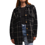 Z Supply Z Supply Plaid Tucker Jacket Washed Black