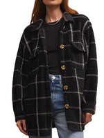 Z Supply Z Supply Plaid Tucker Jacket Washed Black