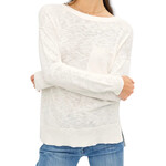 Off White Slub Sweater Top