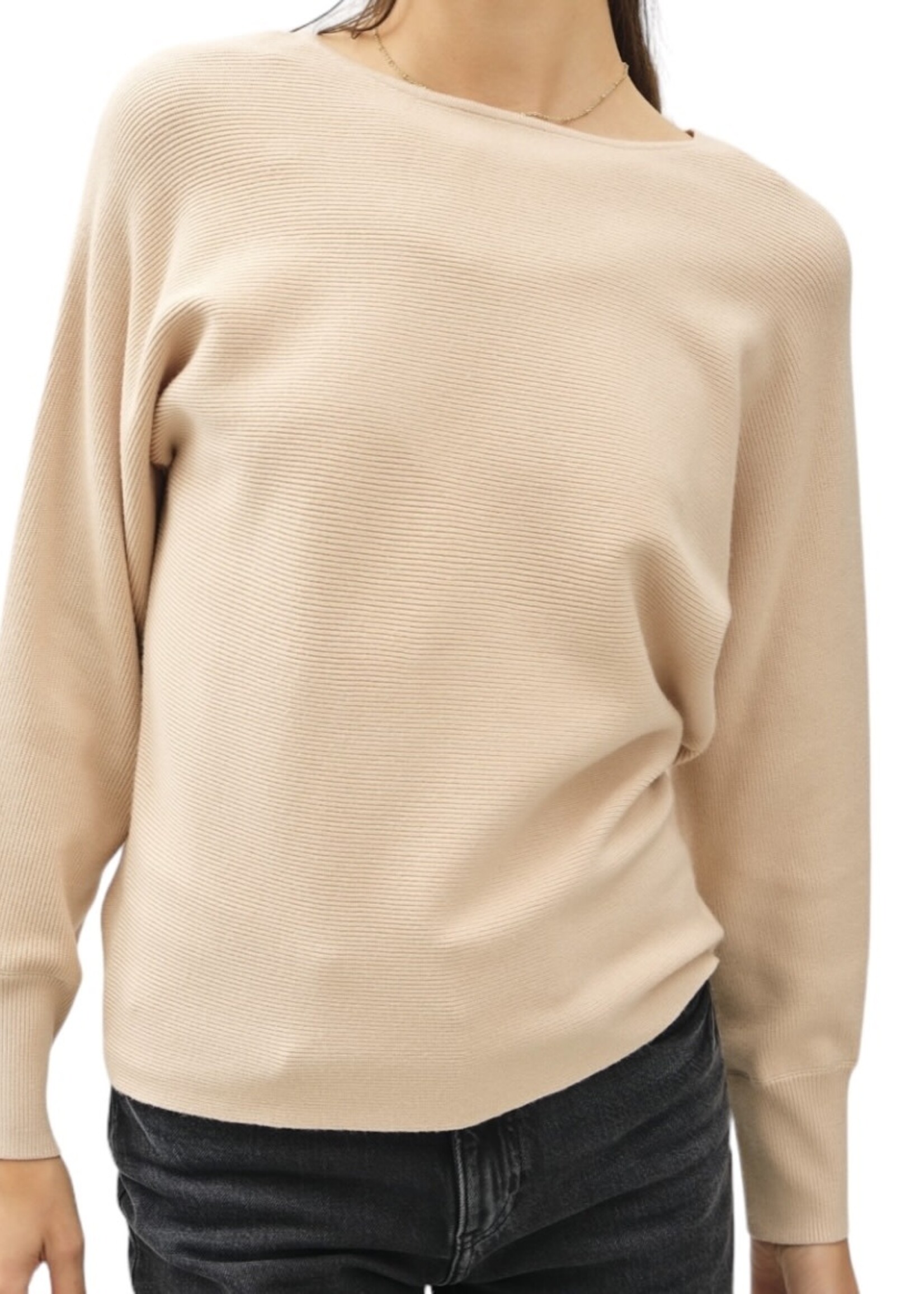 Beige Knit Sweater Top