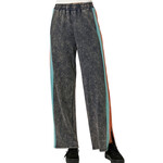 Navy Color Block Terry Pants