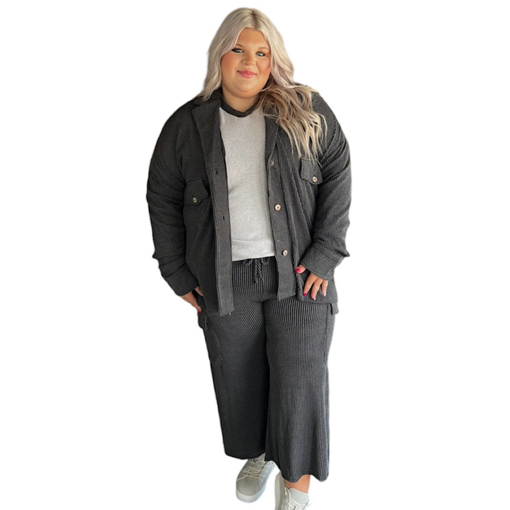 Plus Charcoal Classic Oversized Jacket