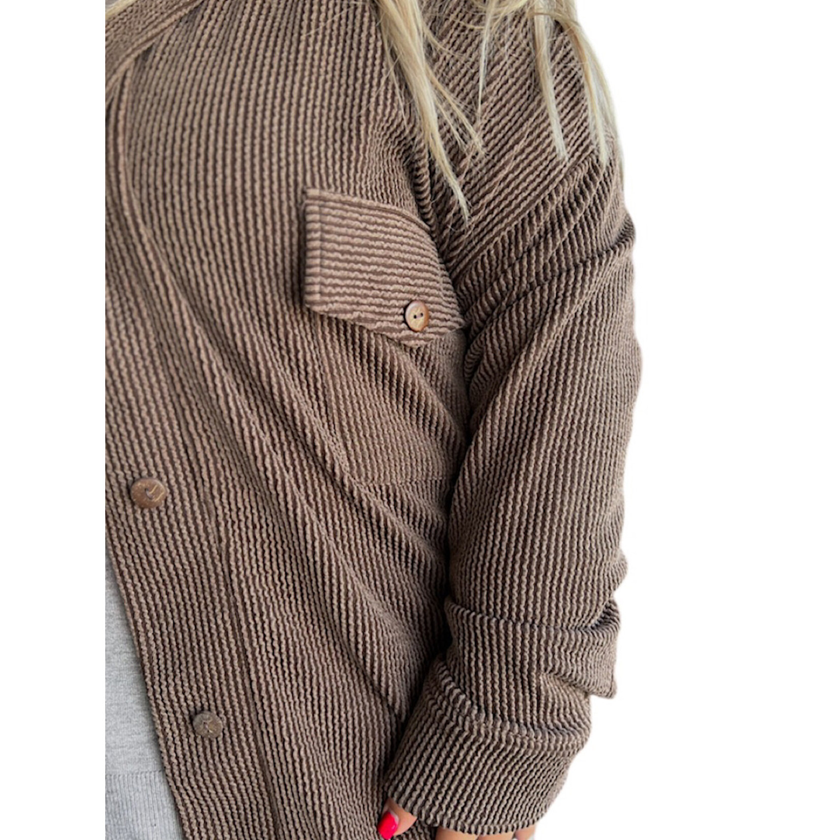 Plus Brown Classic Oversized Jacket