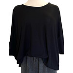 Plus Black Oversized Tunic Top