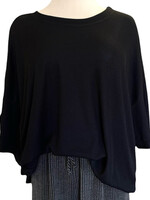 Plus Black Oversized Tunic Top