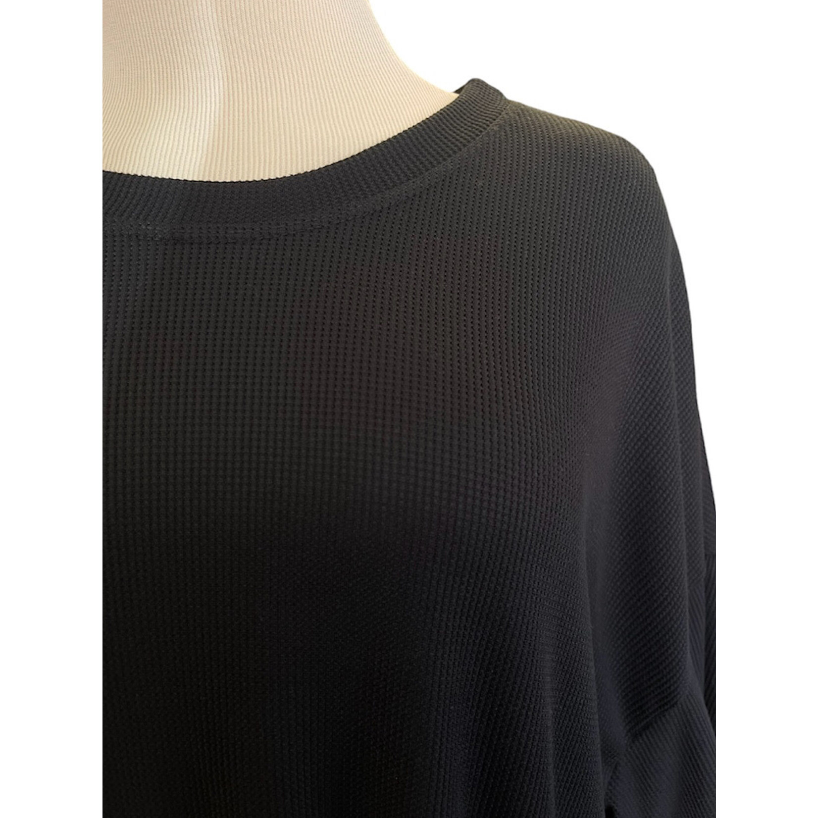 Plus Black Oversized Tunic Top