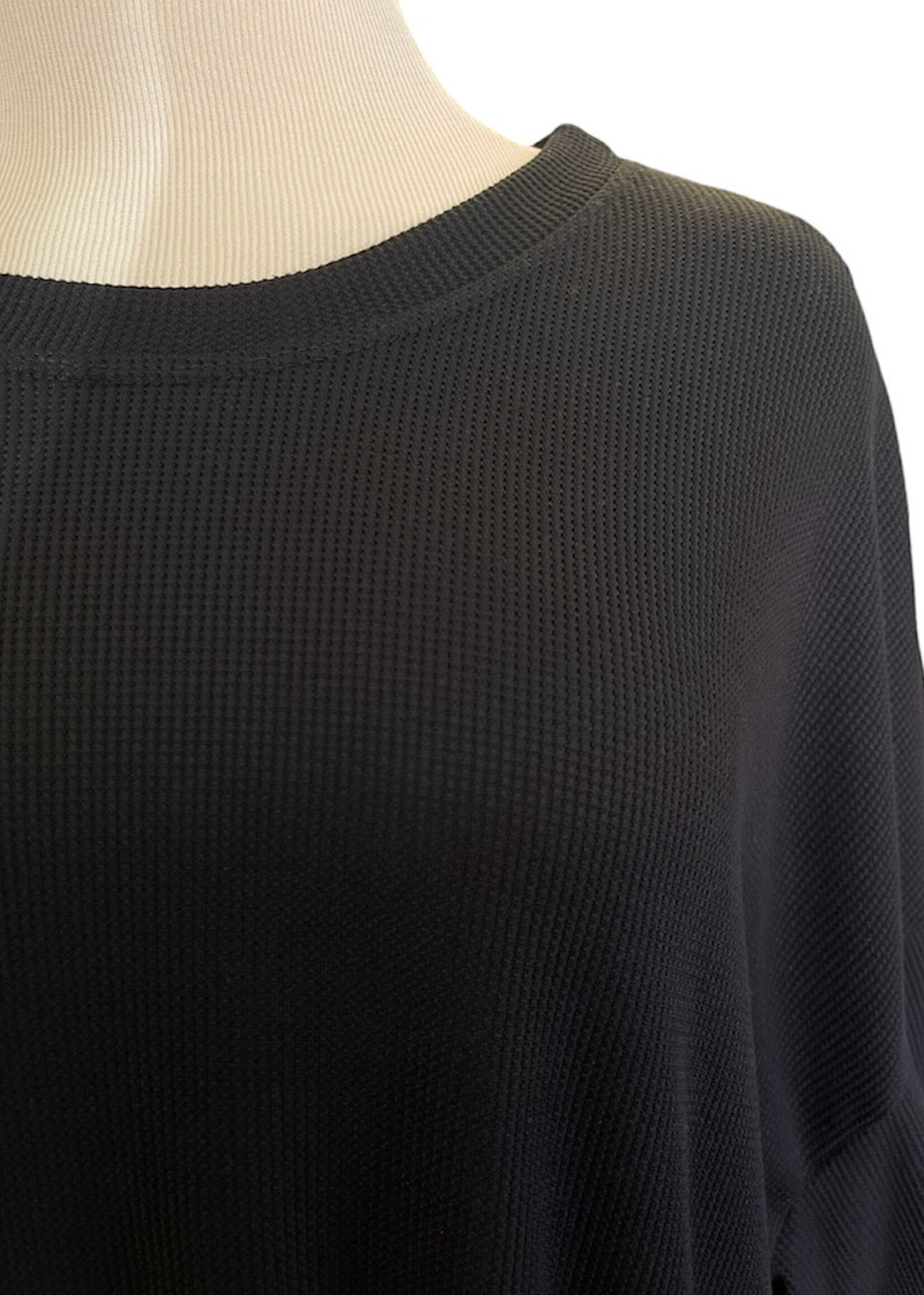 Plus Black Oversized Tunic Top