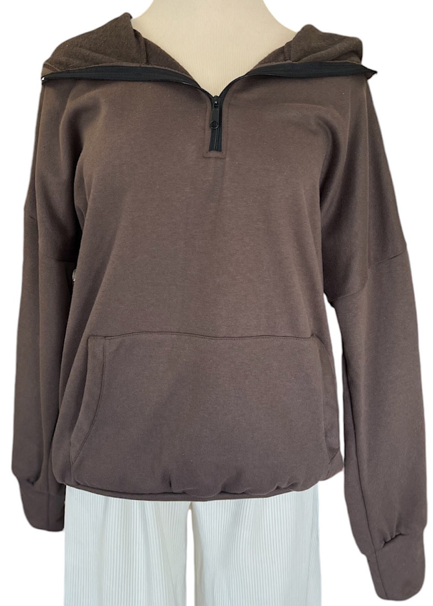Plus Expresso Hooded Cotton Sweatshirt