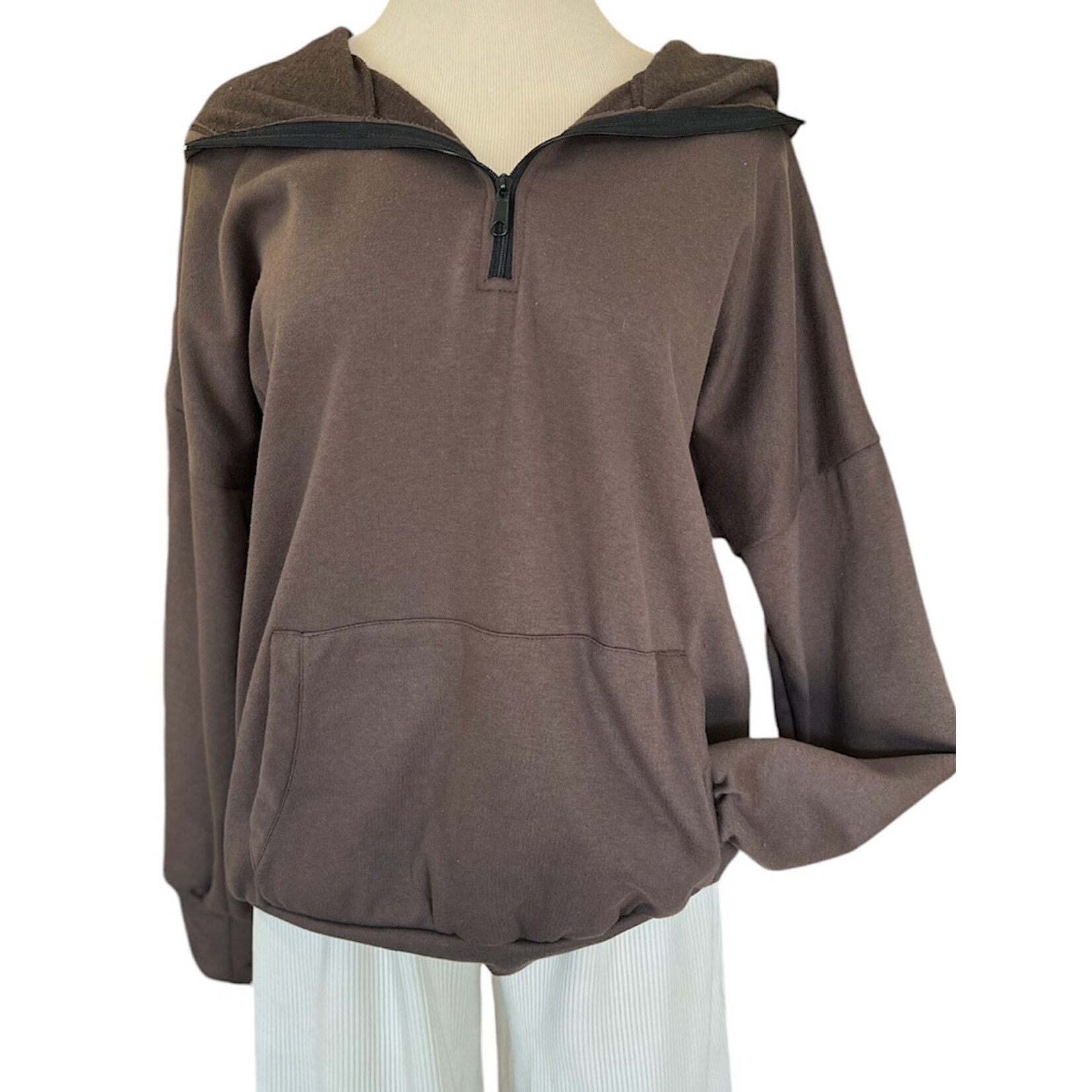 Plus Expresso Hooded Cotton Sweatshirt